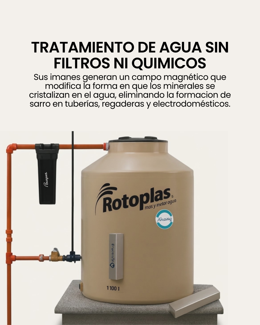 Barra magnética Dual: Atrapa + antisarro AquaMag®