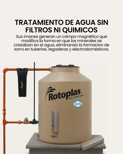 Barra magnética Dual: Atrapa + antisarro AquaMag®
